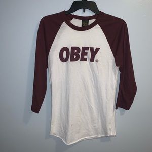 3/4 sleeve Obey shirt